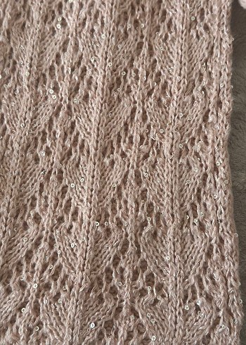 Bej Örgü Şal Fiyonk Detaylı - Görsel 2