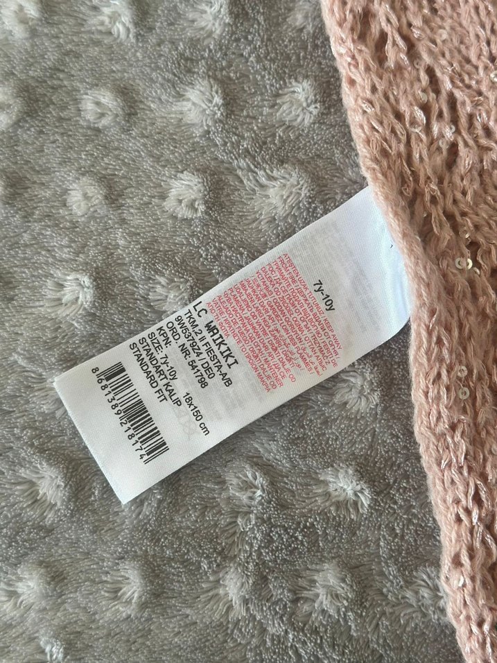 Bej Örgü  Şal Fiyonk Detaylı - Görsel 5