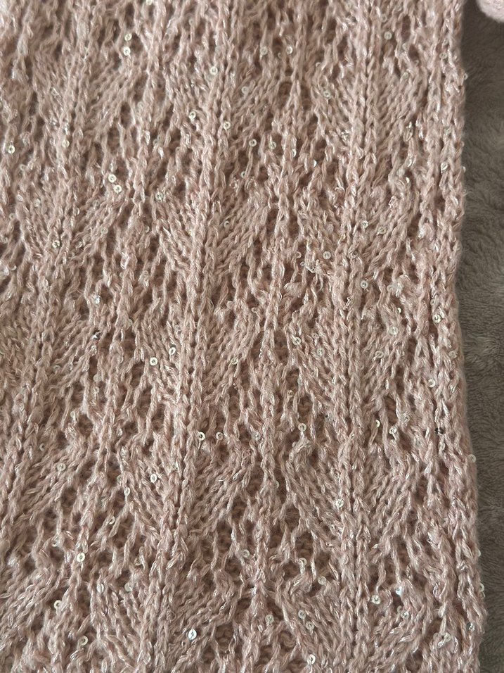 Bej Örgü  Şal Fiyonk Detaylı - Görsel 2