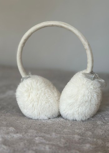 Beyaz Kürklü Kız Kulaklık - Görsel 3