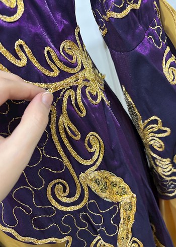 Mor İşlemeli Uzun Kol Kadın Bindallı - Görsel 8