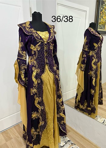 Mor İşlemeli Uzun Kol Kadın Bindallı - Görsel 2