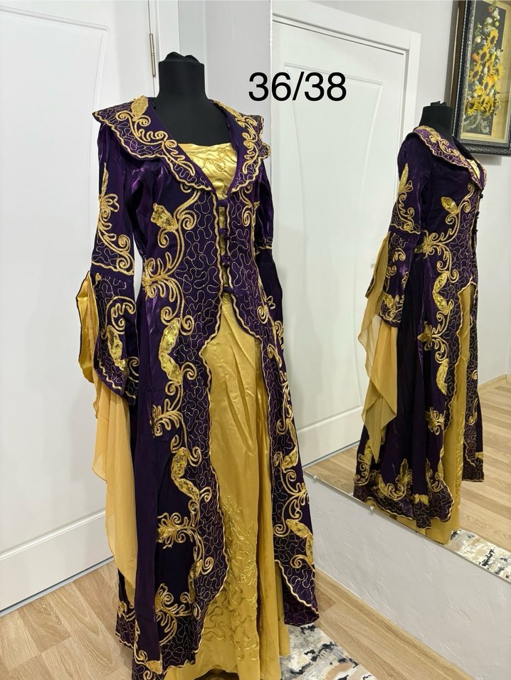 Mor İşlemeli Uzun Kol Kadın Bindallı - Görsel 2