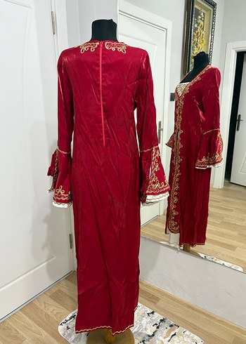 Kırmızı elbise bindallı - Görsel 5