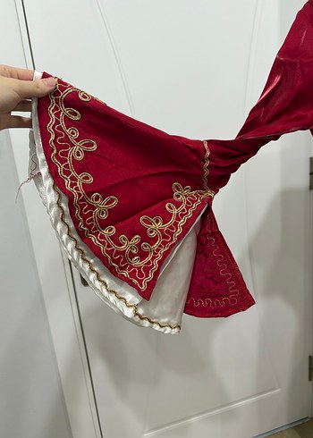 Kırmızı elbise bindallı - Görsel 4