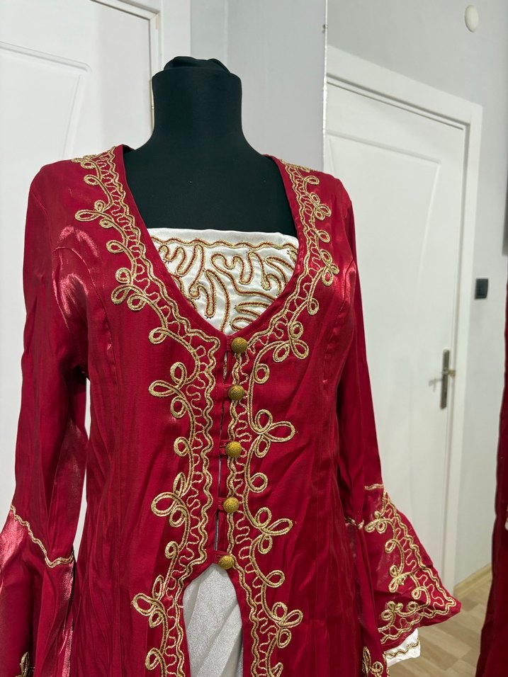 Kırmızı elbise bindallı - Görsel 2