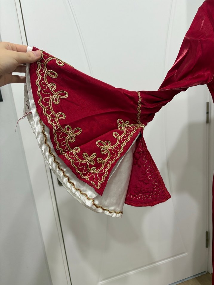 Kırmızı elbise bindallı - Görsel 4