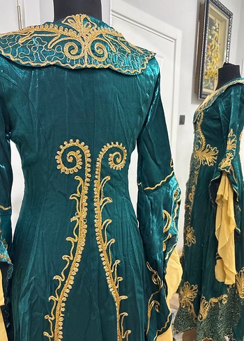 Uzun Turkuaz Nakışlı Kadın Bindallı - Görsel 5