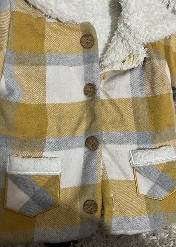 Kürk Detaylı Ekose Erkek Çocuk Kaban - Görsel 4