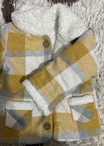 Kürk Detaylı Ekose Erkek Çocuk Kaban - Görsel 5