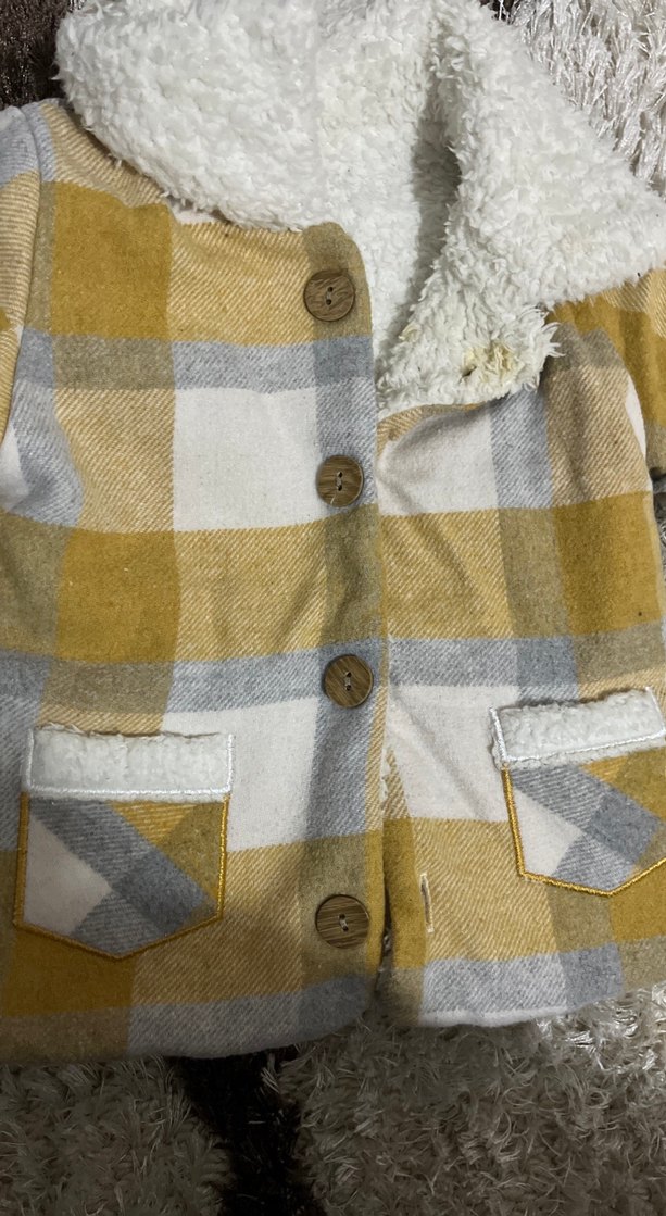 Kürk Detaylı Ekose Erkek Çocuk Kaban - Görsel 4