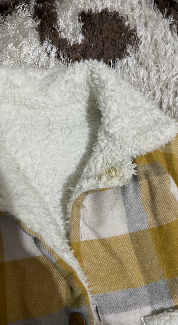 Kürk Detaylı Ekose Erkek Çocuk Kaban - Görsel 2