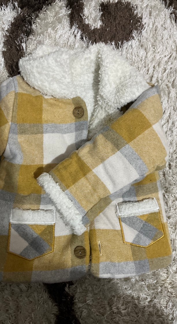 Kürk Detaylı Ekose Erkek Çocuk Kaban - Görsel 5