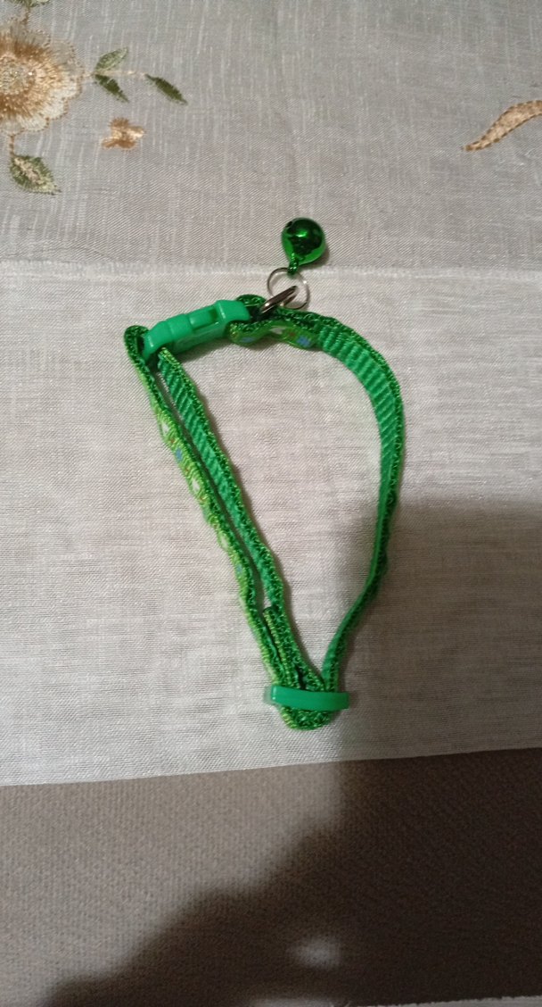 Yeşil Kalp Desenli Kedi Boyun Tasması - Görsel 2