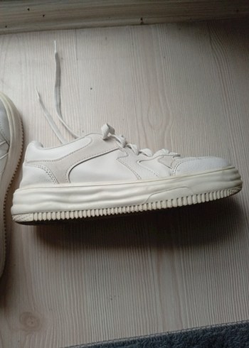 Beyaz Kadın -erkek Spor Ayakkabı Elastik Bağcıklı - Görsel 2