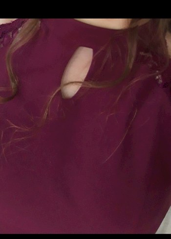 Bordo Dantel Kol Detaylı Midi Elbise - Görsel 7