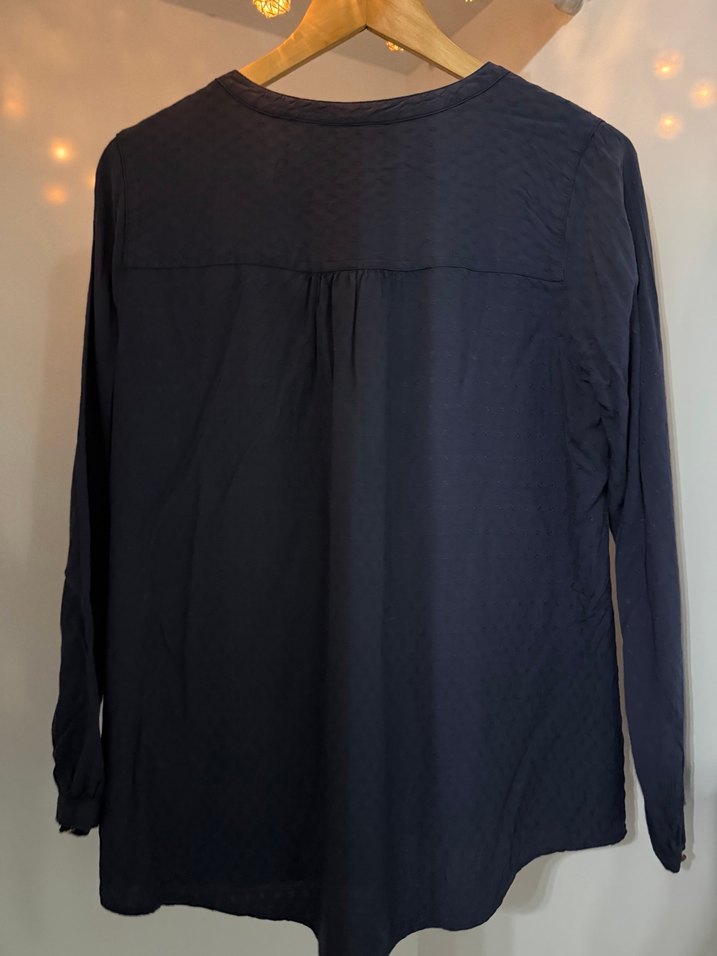 Gri Keten Kadın Kısa Kollu Gömlek - Görsel 5