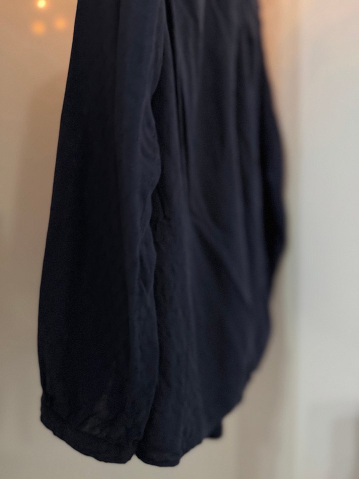 Gri Keten Kadın Kısa Kollu Gömlek - Görsel 4