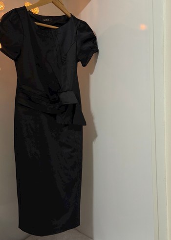 Kemer Detaylı Midi Kadın Elbise - Görsel 3