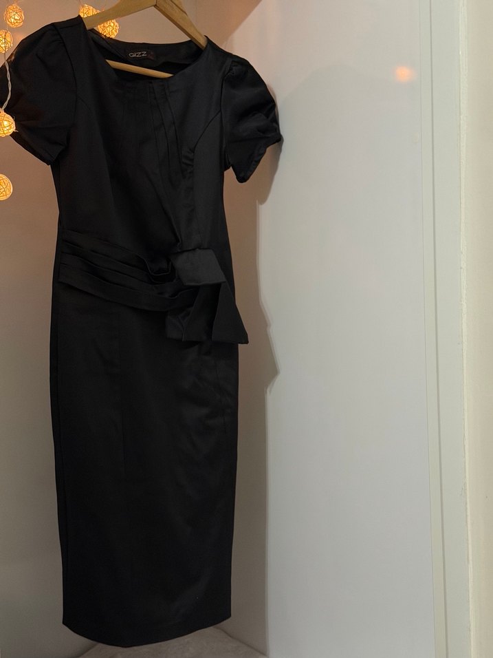 Kemer Detaylı Midi Kadın Elbise - Görsel 3