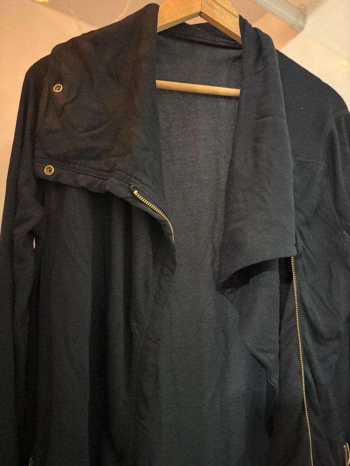 Siyah Midi Keten Kadın Ceket - Görsel 3