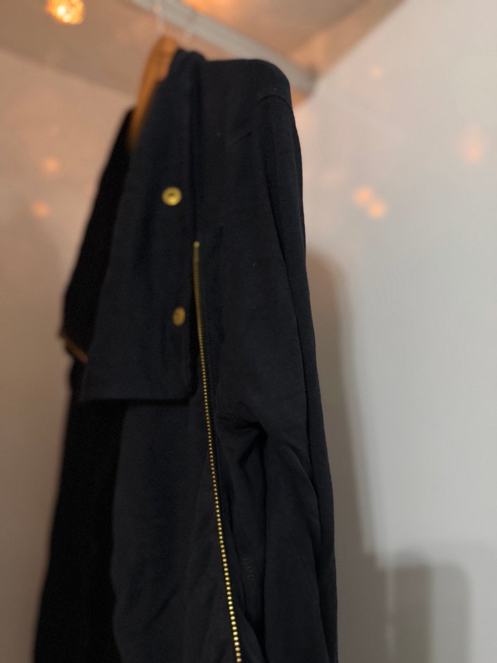Siyah Midi Keten Kadın Ceket - Görsel 2