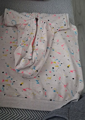 Kız Çocuk Çok Renkli Baskılı Fermuarlı Yelek - Görsel 7