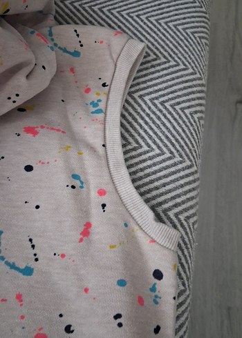 Kız Çocuk Çok Renkli Baskılı Fermuarlı Yelek - Görsel 3