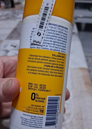 Celenes SPF30 Güneş Koruyucu Sprey Losyon - Görsel 3