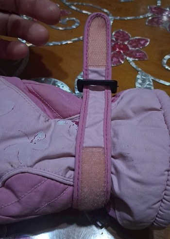 Kız Çocuk Pembe Nakışlı karEldiven - Görsel 4