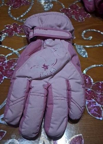 Kız Çocuk Pembe Nakışlı karEldiven - Görsel 2