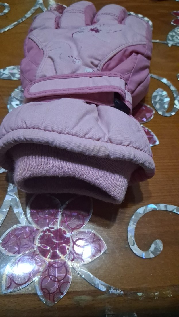 Kız Çocuk Pembe Nakışlı karEldiven - Görsel 3