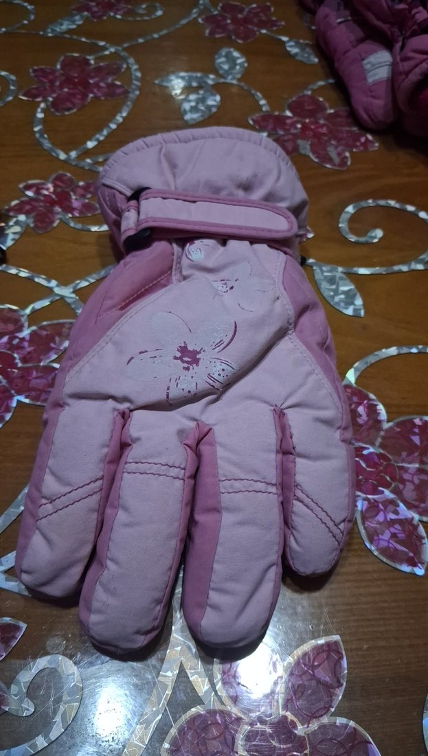 Kız Çocuk Pembe Nakışlı karEldiven - Görsel 2