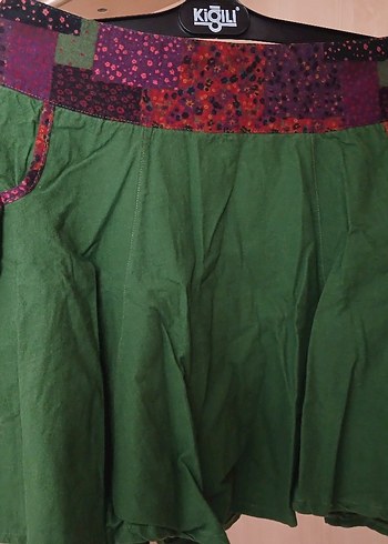 Yeşil Bohem Midi Etek - Görsel 3