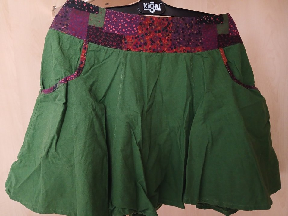 Yeşil Bohem Midi Etek - Görsel 3