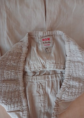 Bej Midi Keten Bluz - Görsel 4