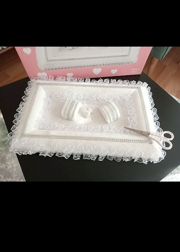 Dantel Detaylı Beyaz Düğün Seti - Görsel 2