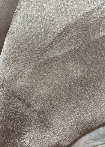 Bej Parlak Kadın Saten Şal başta kayma yapmaz - Görsel 3