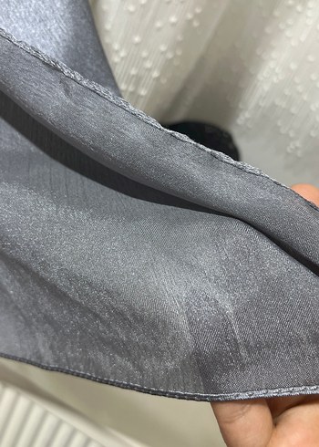 Gri Kadın Drapeli Şal hiç kullanılmadı başta kayma yapmaz - Görsel 2