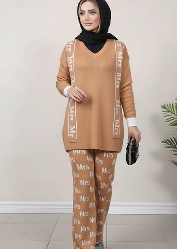 Nakışlı Siyah Uzun Triko Elbise - Görsel 4