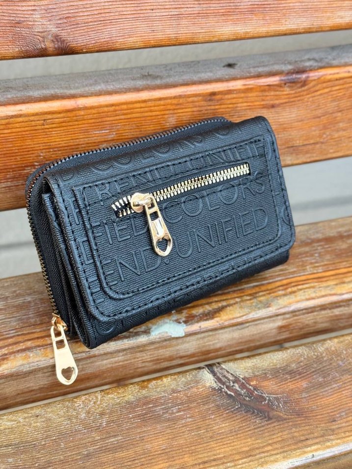 Bej Deri Fermuarlı Kadın Cüzdanı - Görsel 3