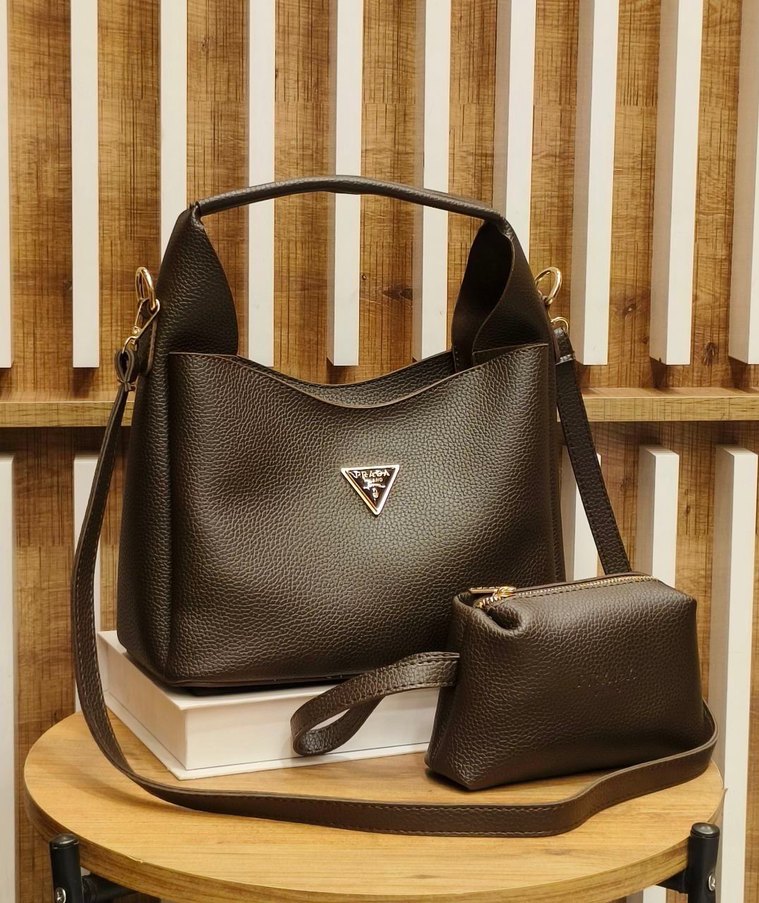 Kadın Haki Deri Minimalist Günlük Çanta - Görsel 2