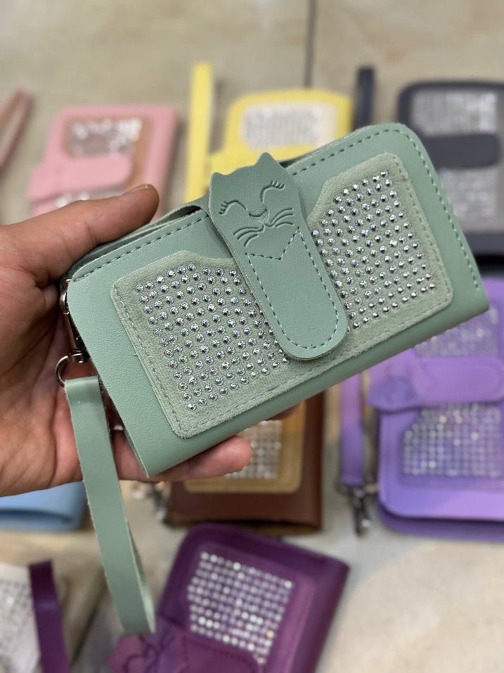 Kahverengi Leopar Desenli Deri Kadın Cüzdan - Görsel 5