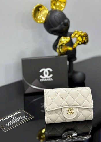 Chanel Beyaz Deri Kadın Cüzdan - Görsel 8