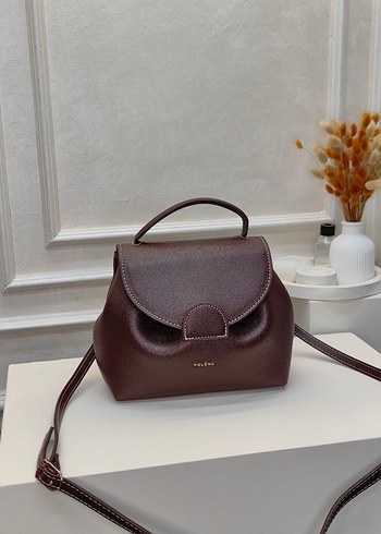 Pembe Deri Kemerli Minimalist Kadın Çanta - Görsel 8