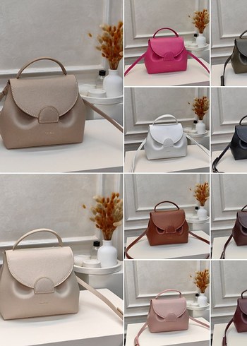 Pembe Deri Kemerli Minimalist Kadın Çanta - Görsel 9