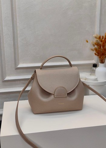 Pembe Deri Kemerli Minimalist Kadın Çanta - Görsel 5