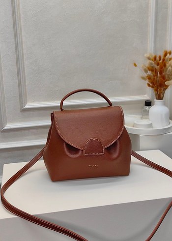 Pembe Deri Kemerli Minimalist Kadın Çanta - Görsel 4