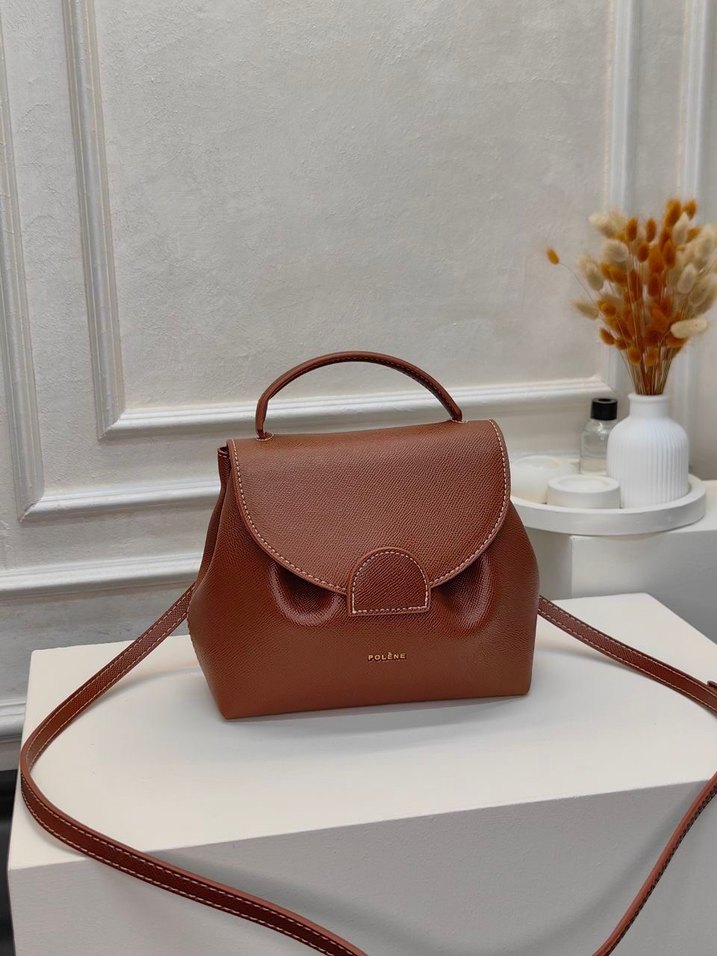 Pembe Deri Kemerli Minimalist Kadın Çanta - Görsel 4
