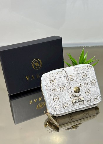 Vakko Beyaz Deri Fermuarlı Kadın Cüzdanı - Görsel 10